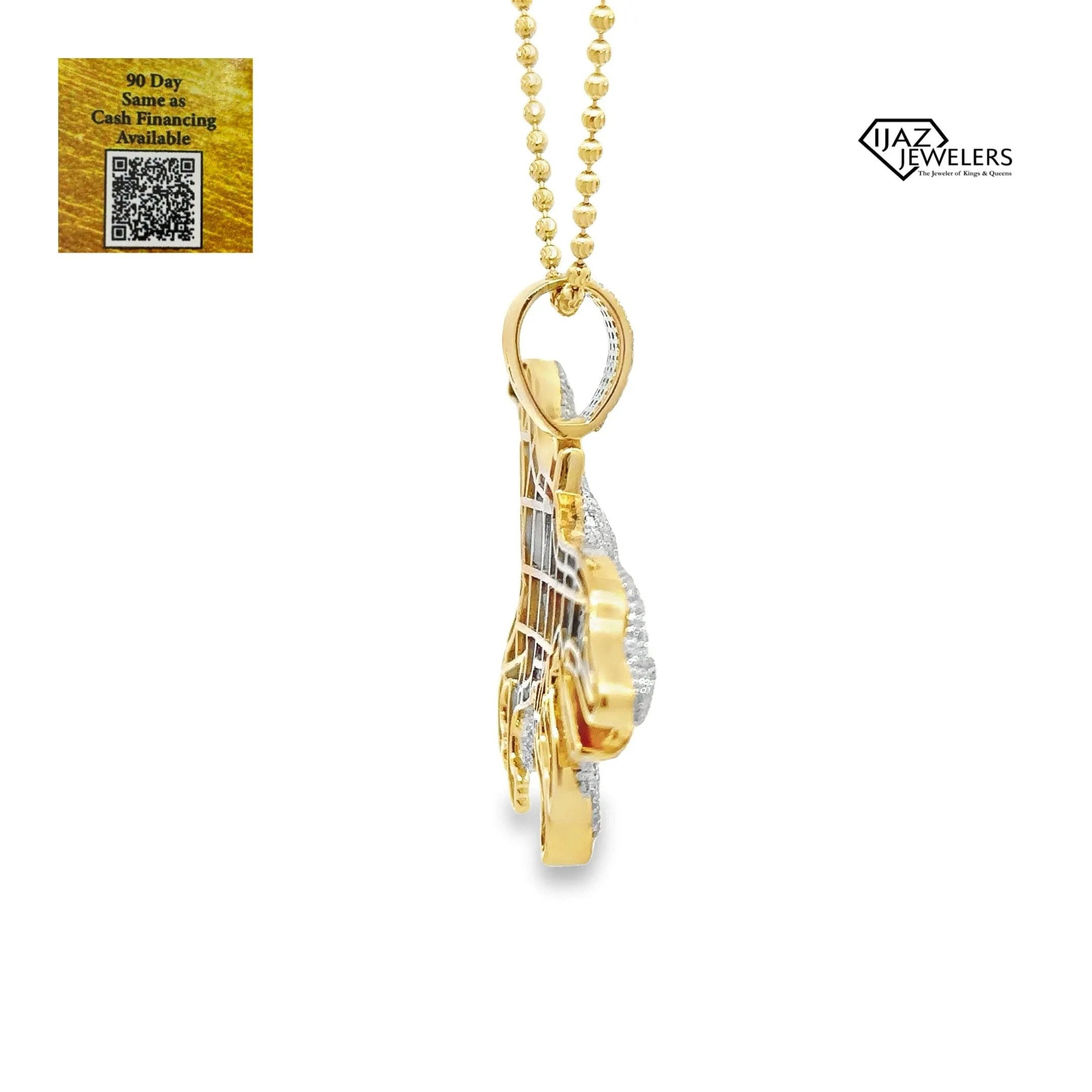 10K Gold 3.41 CTW Diamond T-Rex Charm