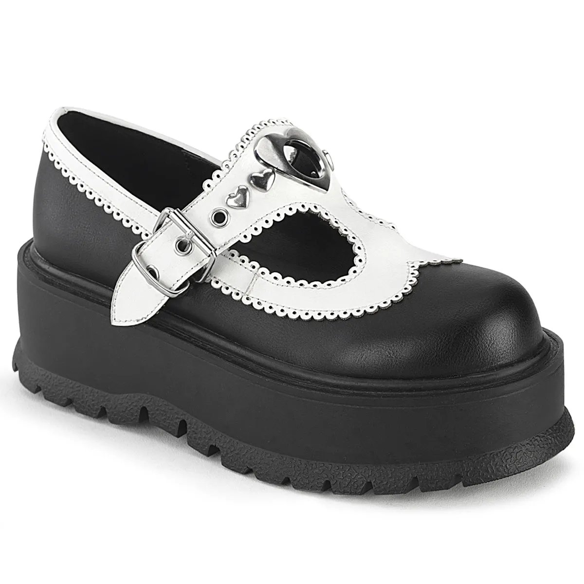 2 Inch Platform SLACKER-23 Black White