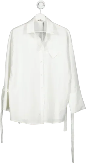 4th & Reckless White Large Cuff Classic Shirt - Bruni UK 6