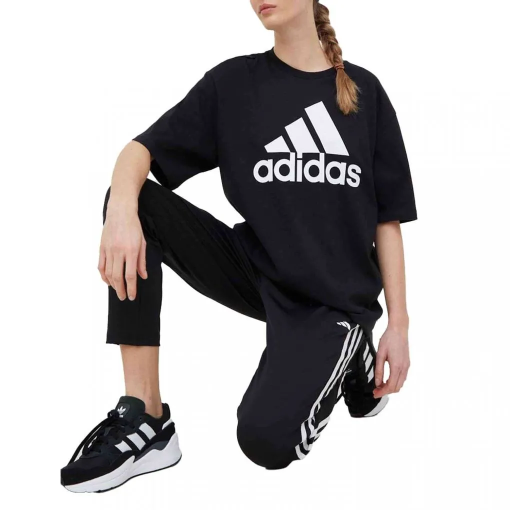 ADIDAS WOMEN'S BIG LOGO BOYFRIEND BLACK TEE