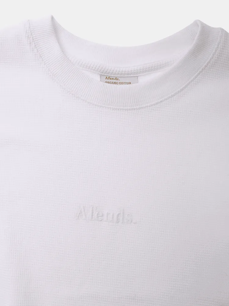 Afends Erin Waffle Fitted Tee - White