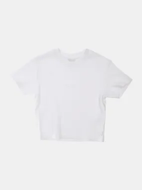 Afends Erin Waffle Fitted Tee - White