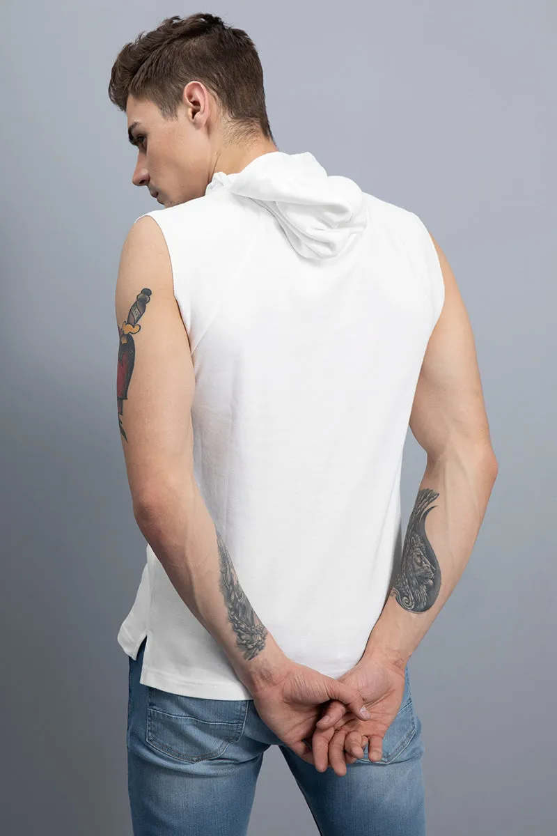 Agile White Sleeveless T-Shirt