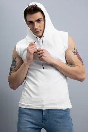 Agile White Sleeveless T-Shirt