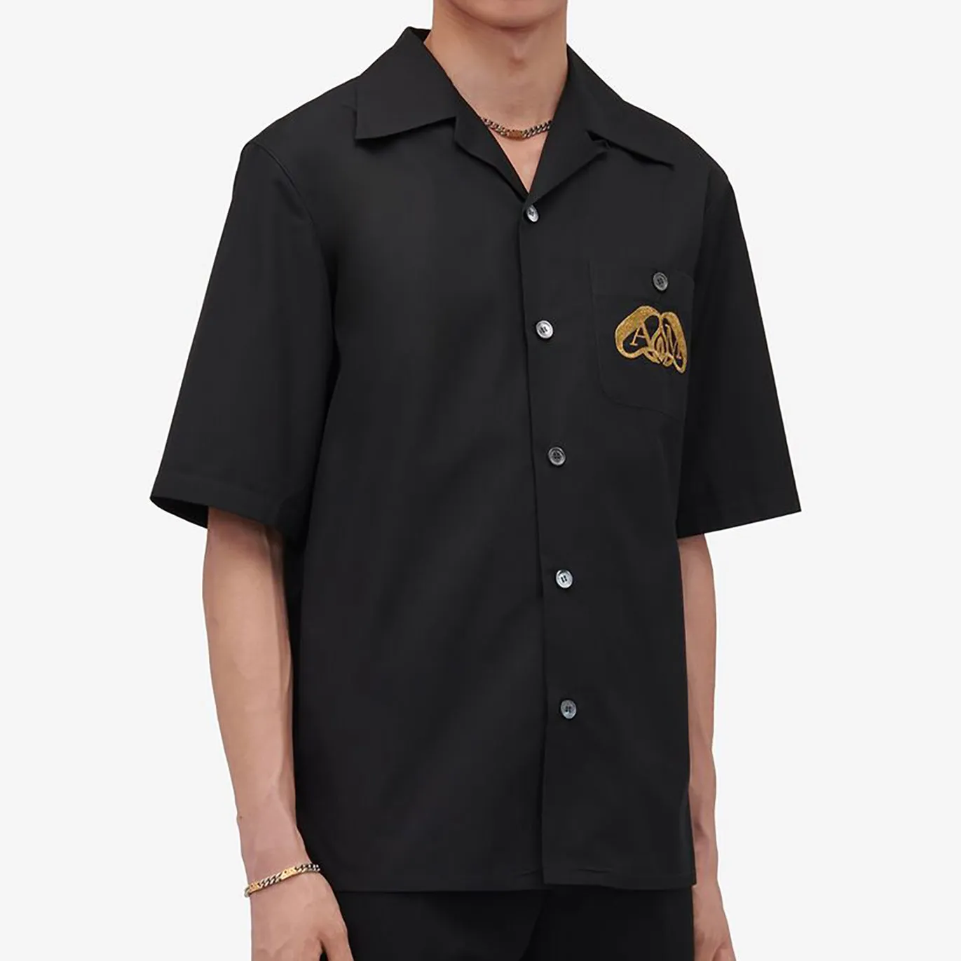 Alexander McQueen Embroidered Half Seal Logo Shirt