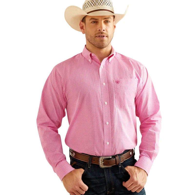 'Ariat' Men's Wrinkle Free Oden Button Down - Rose Violet