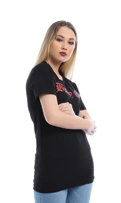 Baby Girl - Digital Graphics Basic T-shirt Black