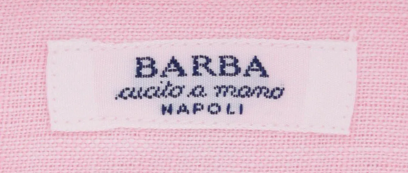 Barba Napoli Pink Shirt - 14.5 US / 37 EU