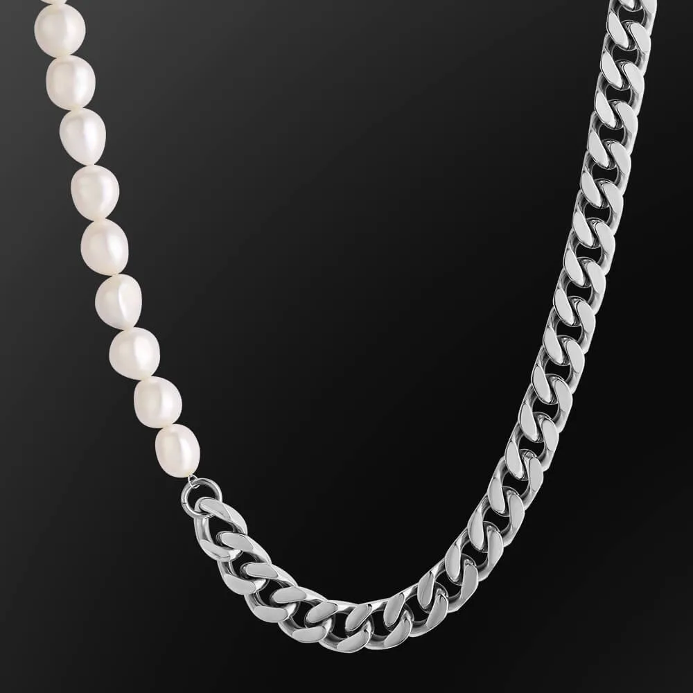 Baroque Pearl Necklace White Gold/Yellow Gold