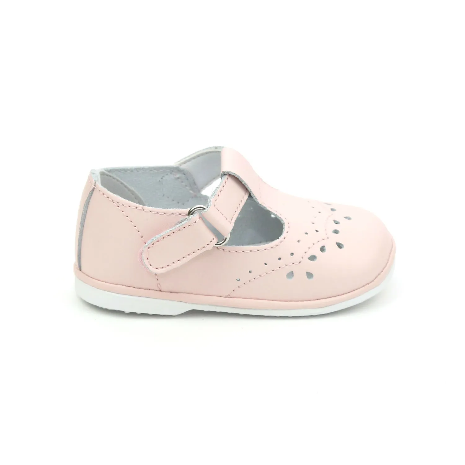 Birdie Pink Leather T-Strap Mary Jane (Baby)