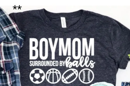 Boy Mom Surrounded by Balls