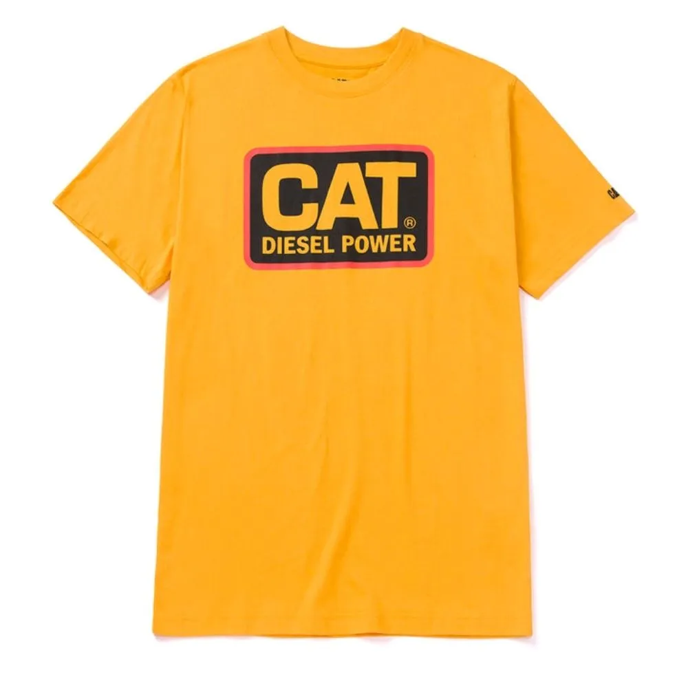 CAT Diesel Power Short Sleeve Men's Work T-Shirt 1510451- Yellow