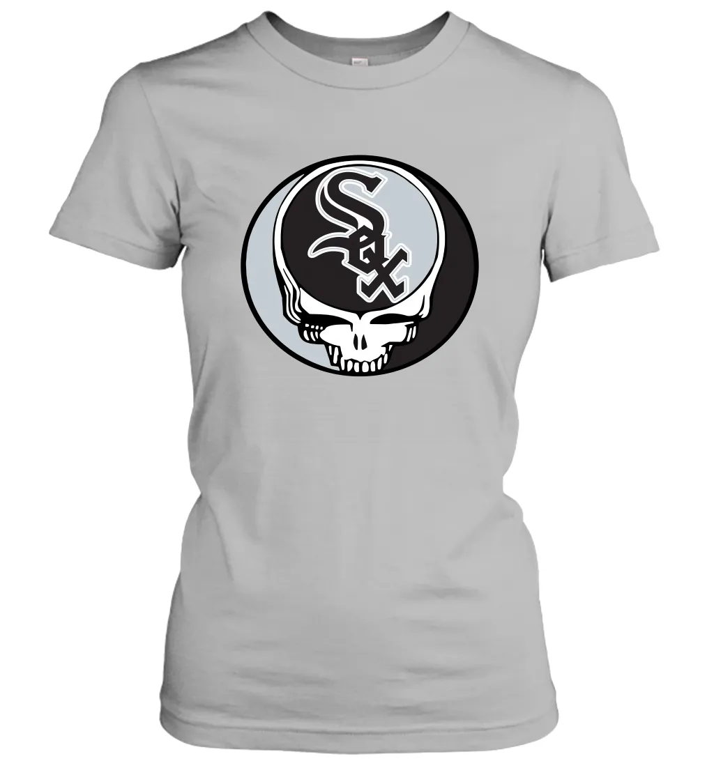 Chicago White Sox Grateful Dead Steal Your Face Baseball Womens T-Shirt