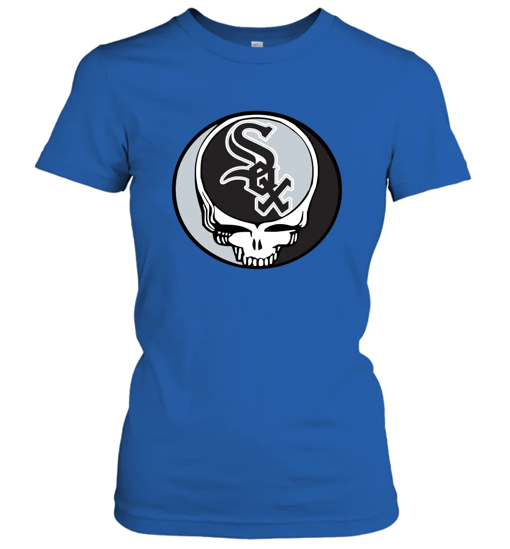 Chicago White Sox Grateful Dead Steal Your Face Baseball Womens T-Shirt