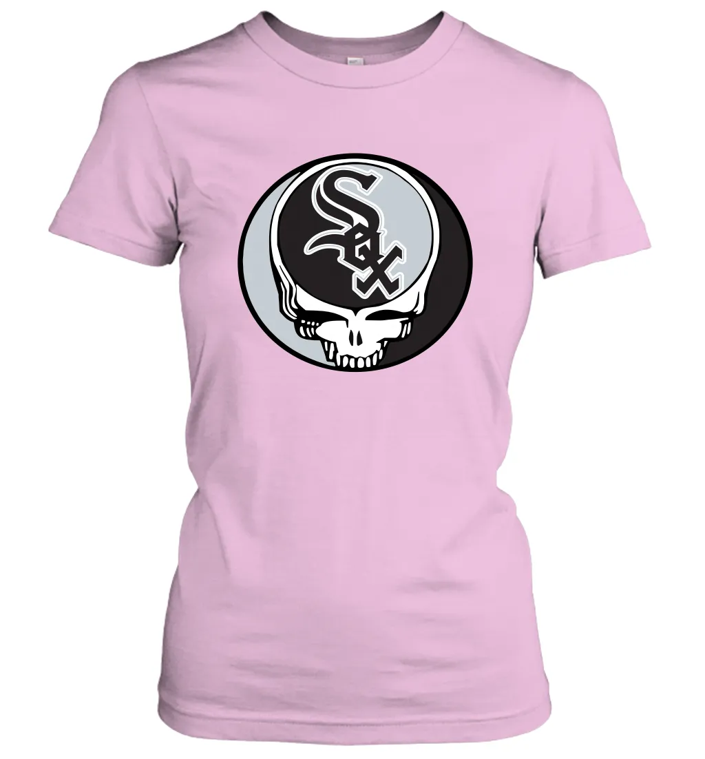 Chicago White Sox Grateful Dead Steal Your Face Baseball Womens T-Shirt