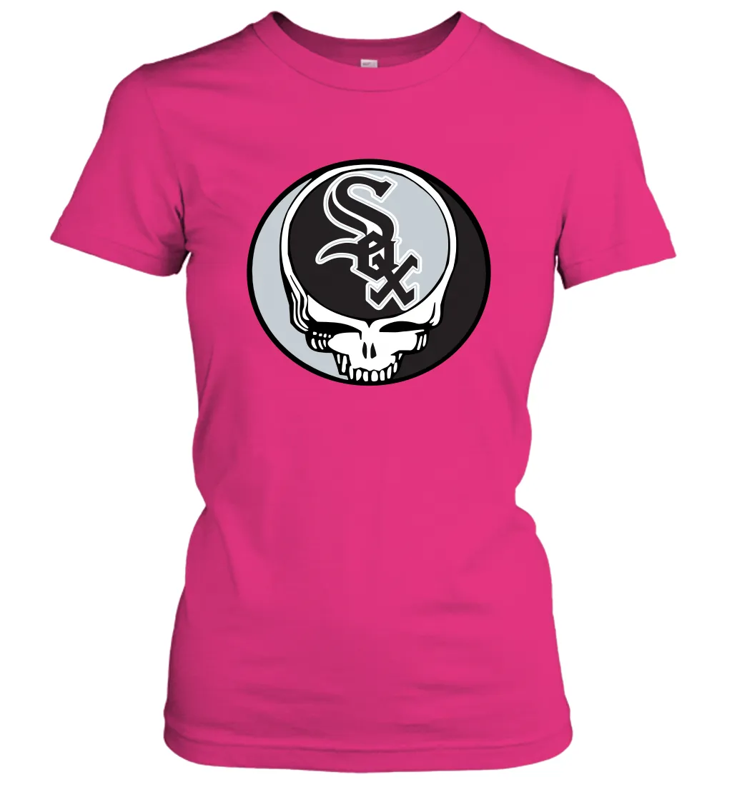 Chicago White Sox Grateful Dead Steal Your Face Baseball Womens T-Shirt