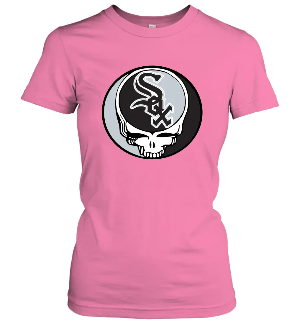 Chicago White Sox Grateful Dead Steal Your Face Baseball Womens T-Shirt