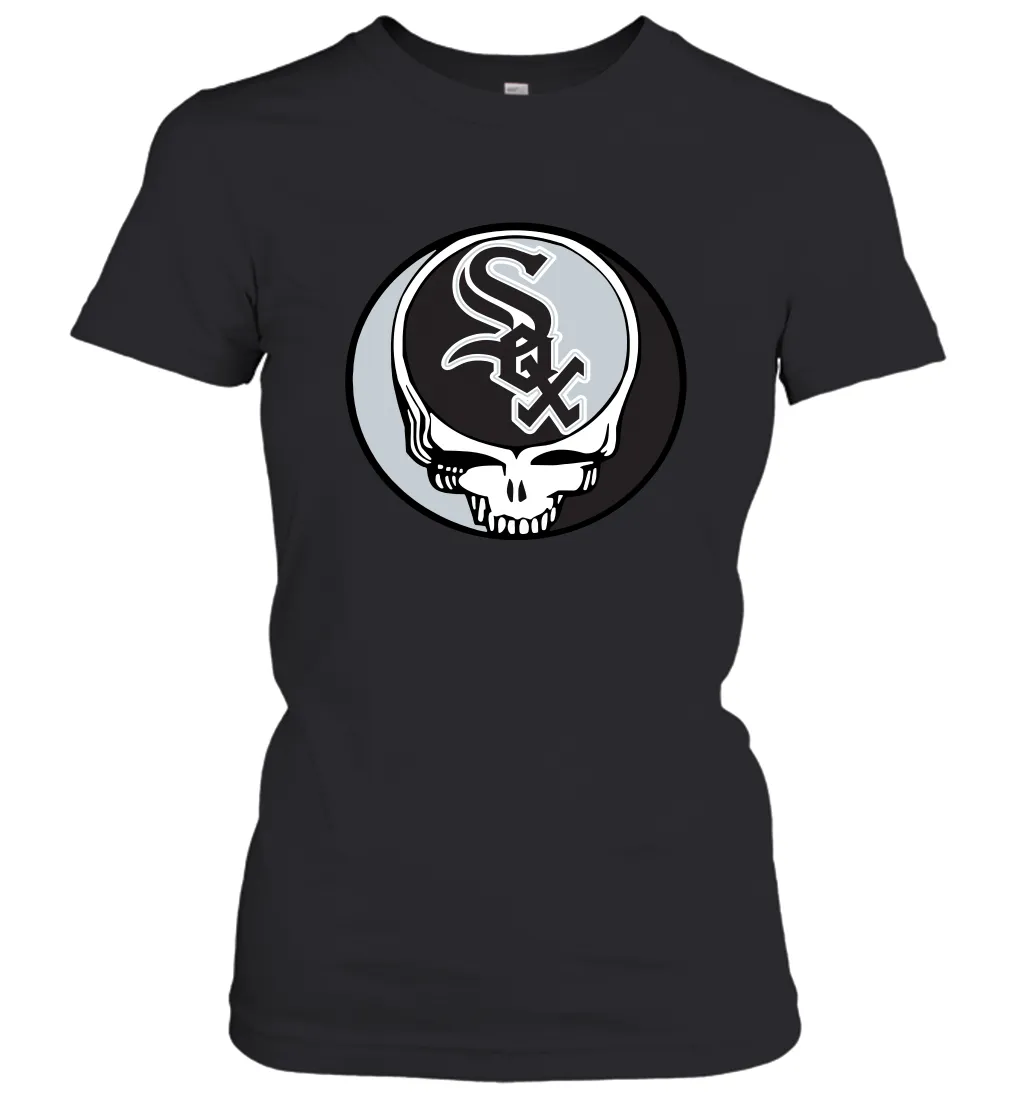 Chicago White Sox Grateful Dead Steal Your Face Baseball Womens T-Shirt