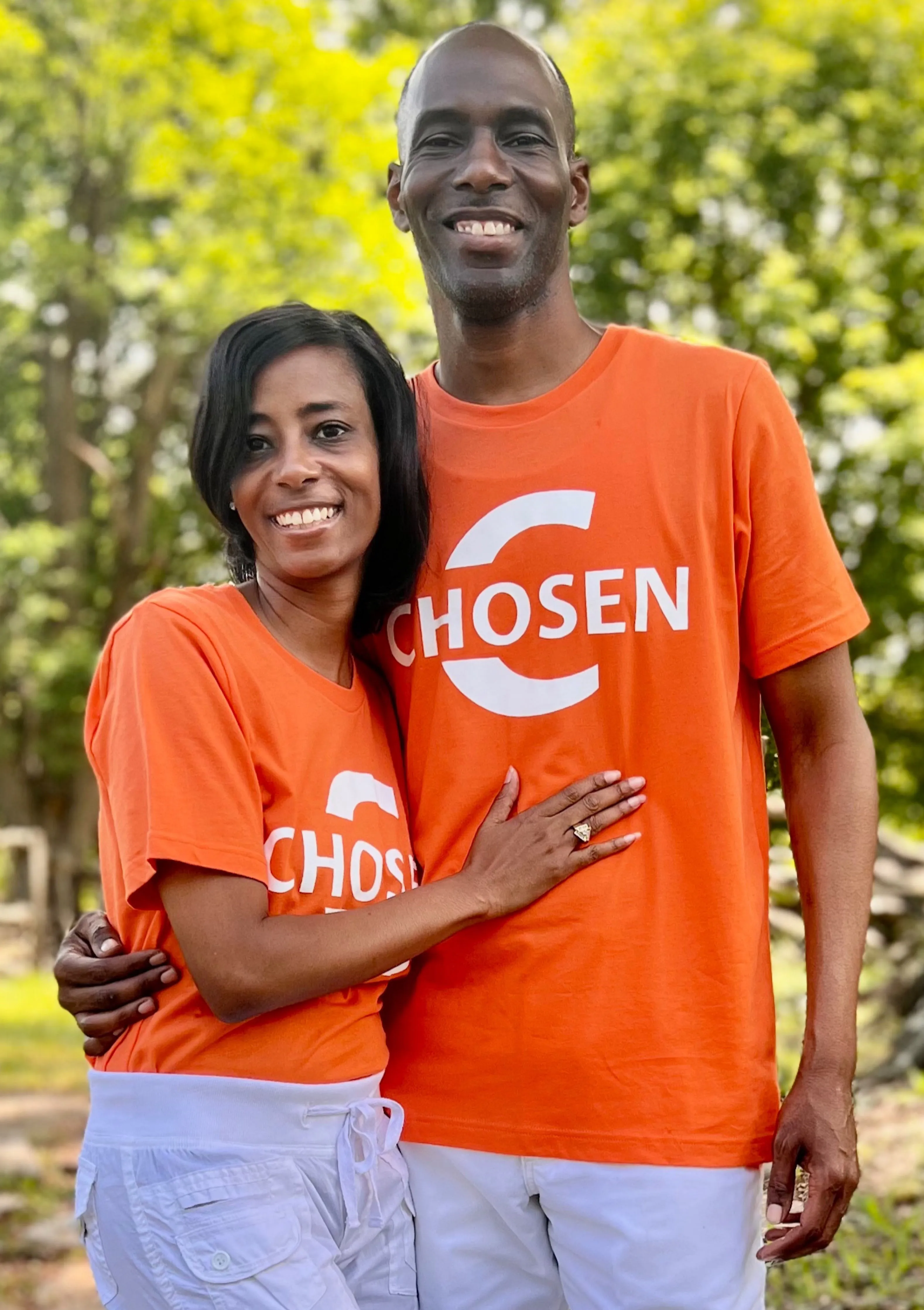 Chosen Short Sleeve T-Shirt Orange and White