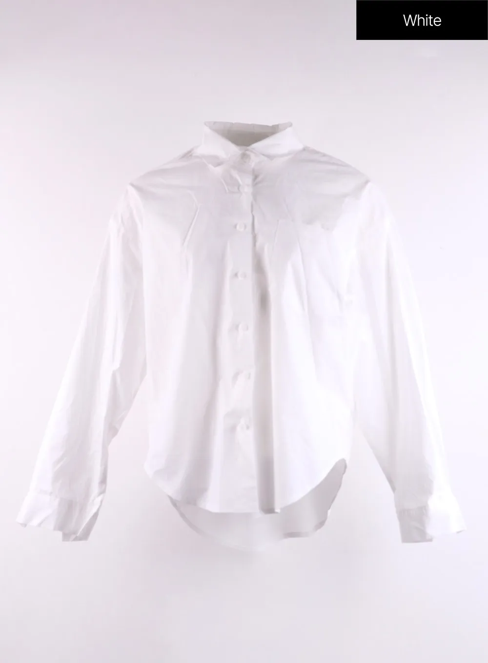 Collared Button-Up Long Sleeve Shirt CF406