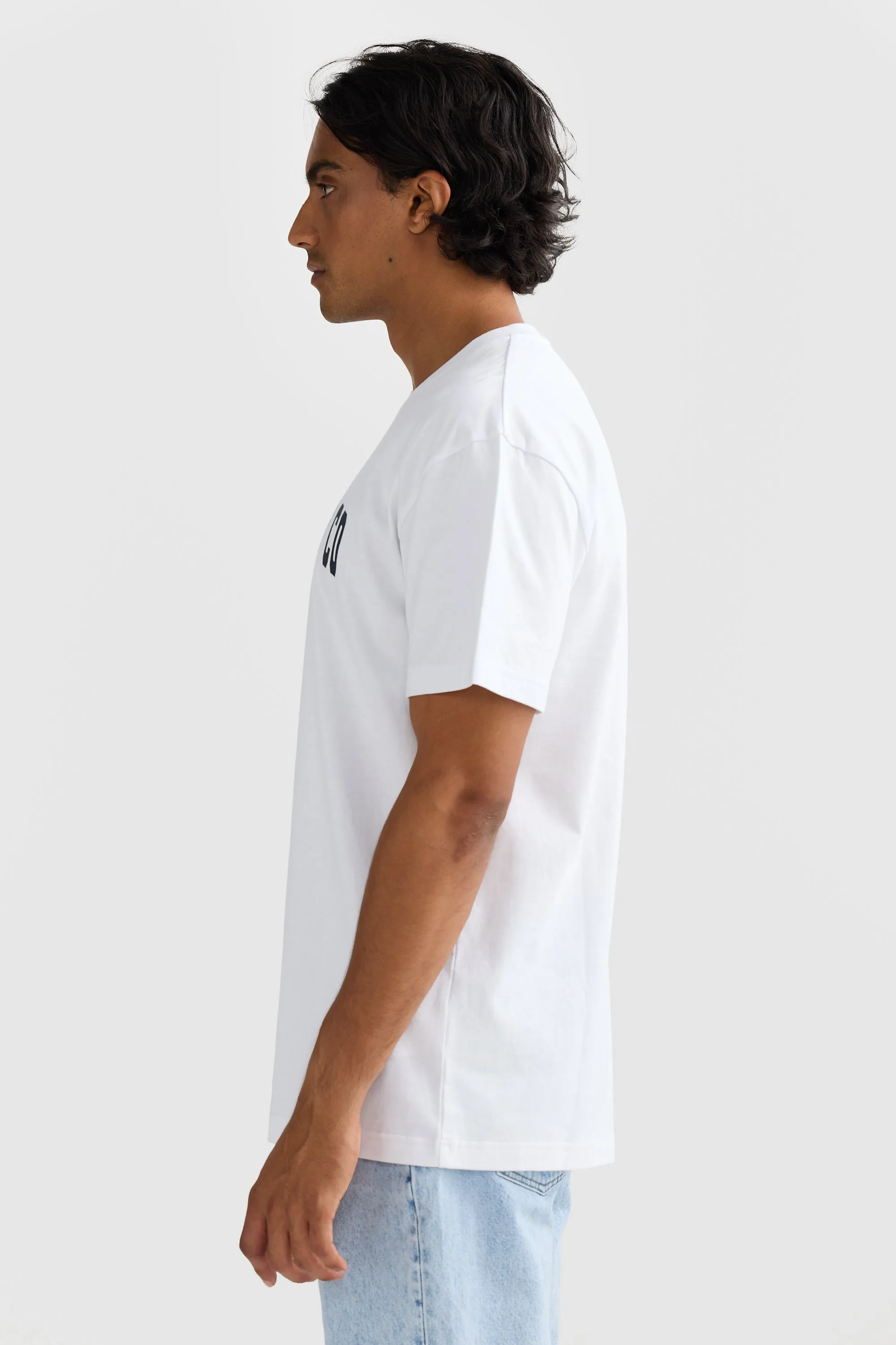 College Logo T Shirt White