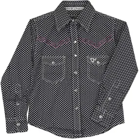 Cowgirl Hardware Girls' Circle Print Snap Shirt