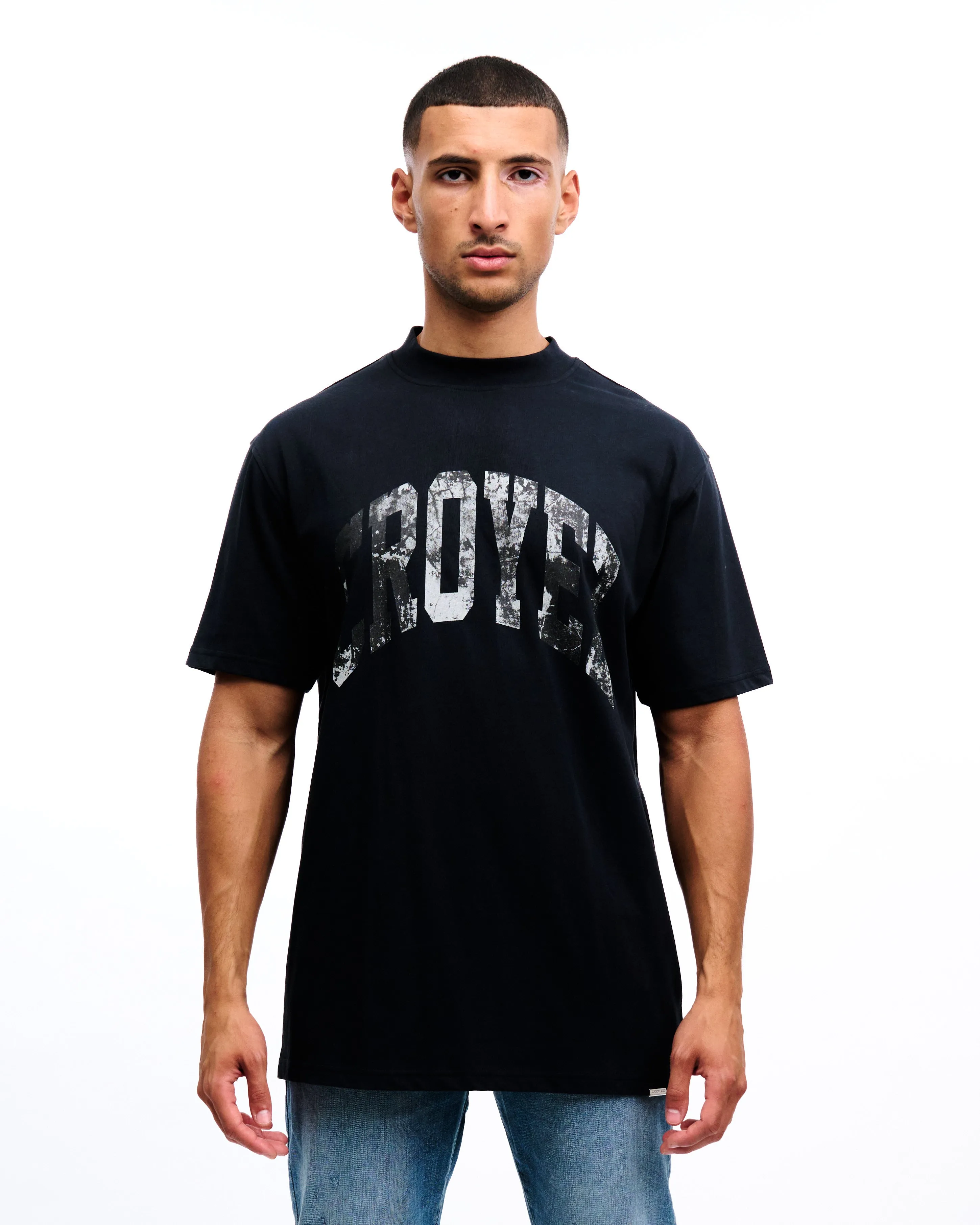 CROYEZ BLACK OIL T-SHIRT - BLACK