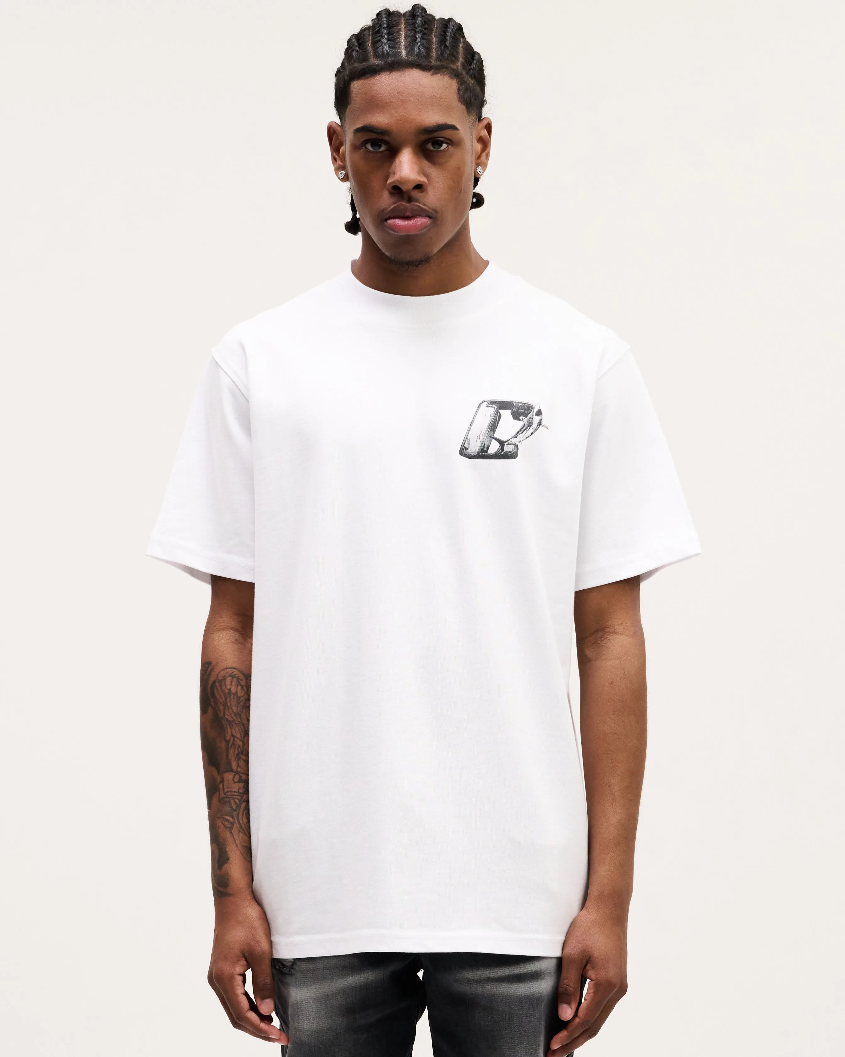 CROYEZ SHARK T-SHIRT - WHITE/BLACK