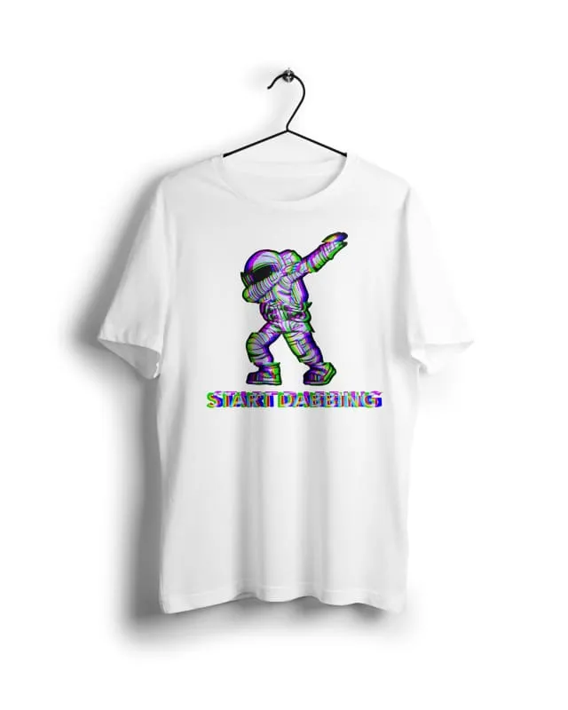 Dabbing Astro - Digital Graphics Basic T-shirt White