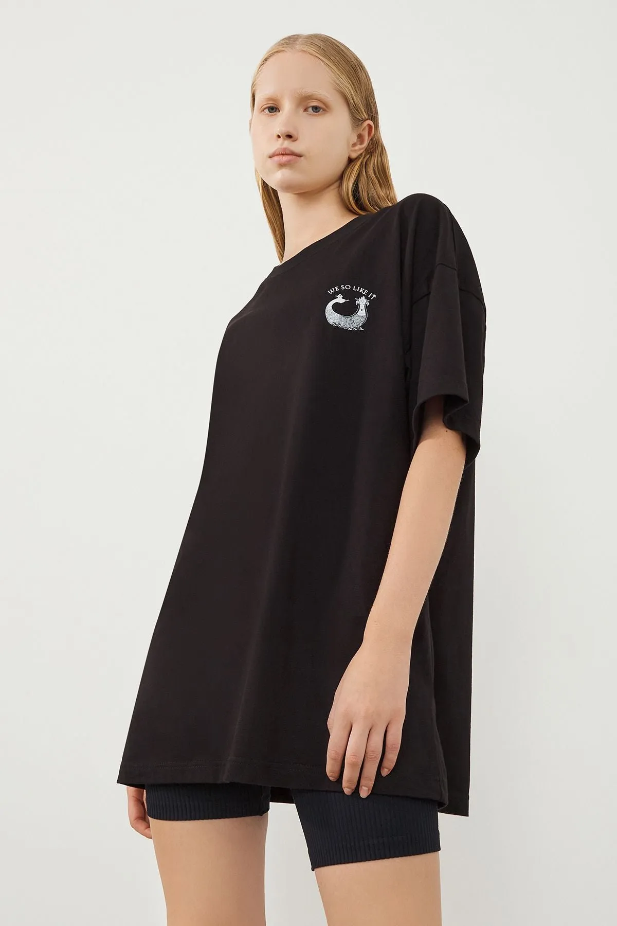 Denge Oversize Black Shahmaran Unisex T-shirt