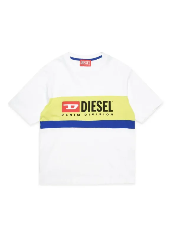 Diesel T-Shirt U Color Block White