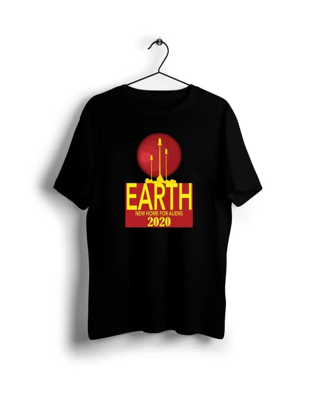 Earth New Home For Aliens - Digital Graphics Basic T-shirt black