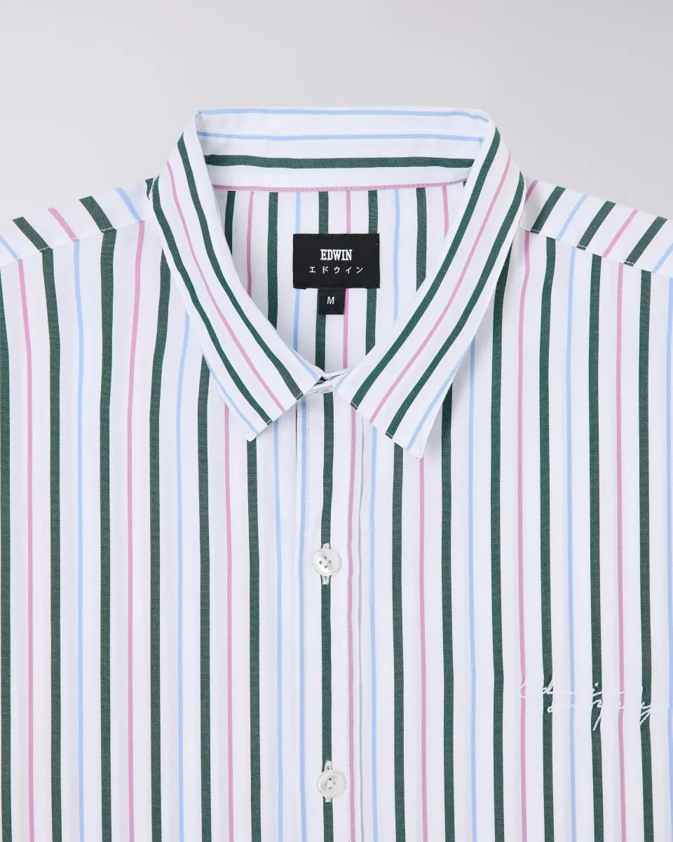 EDWIN TOLEDO shirt SS - WHITE / PINK / GREEN