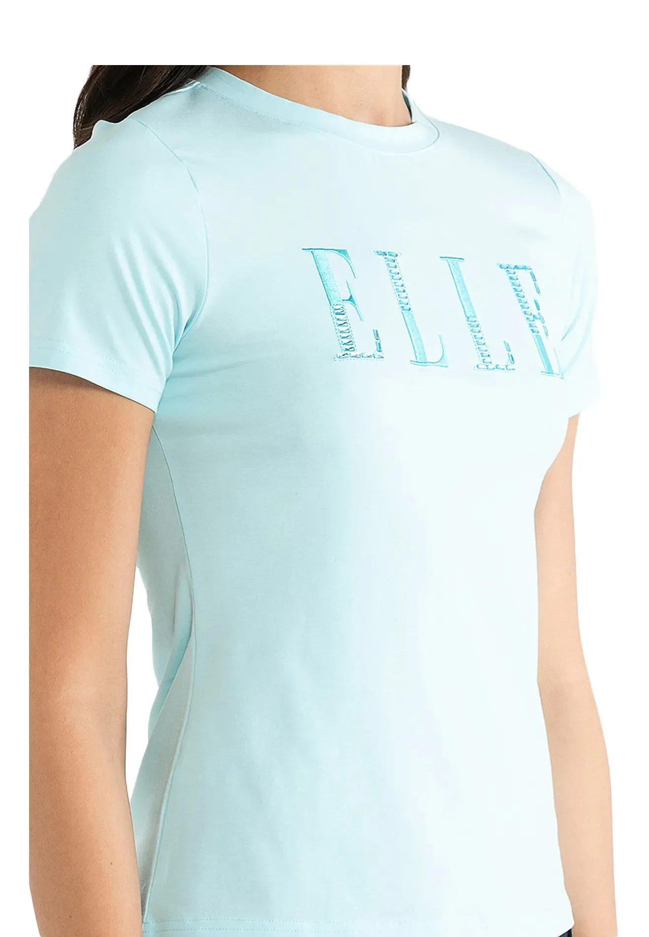 ELLE Active Rhinestone Logo Tee