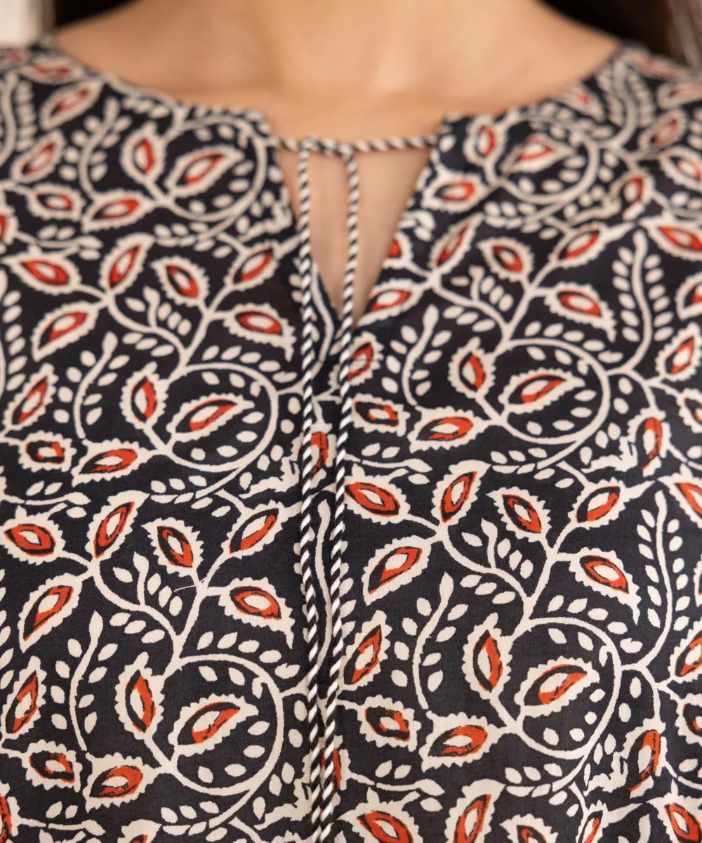 Embroidered Flared Lawn Shirt