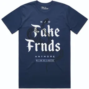 FAKE FRIENDS : Navy Blue Sneaker Tees Shirt