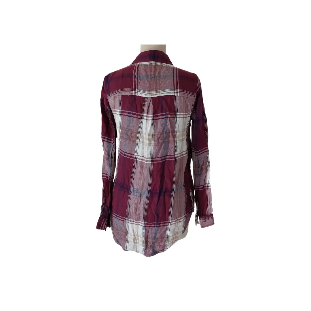 Forever 21 Purple Checked Collared Shirt | Pre Loved |