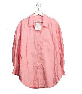 Free People Pink Happy Hour Oversize Shirt UK L