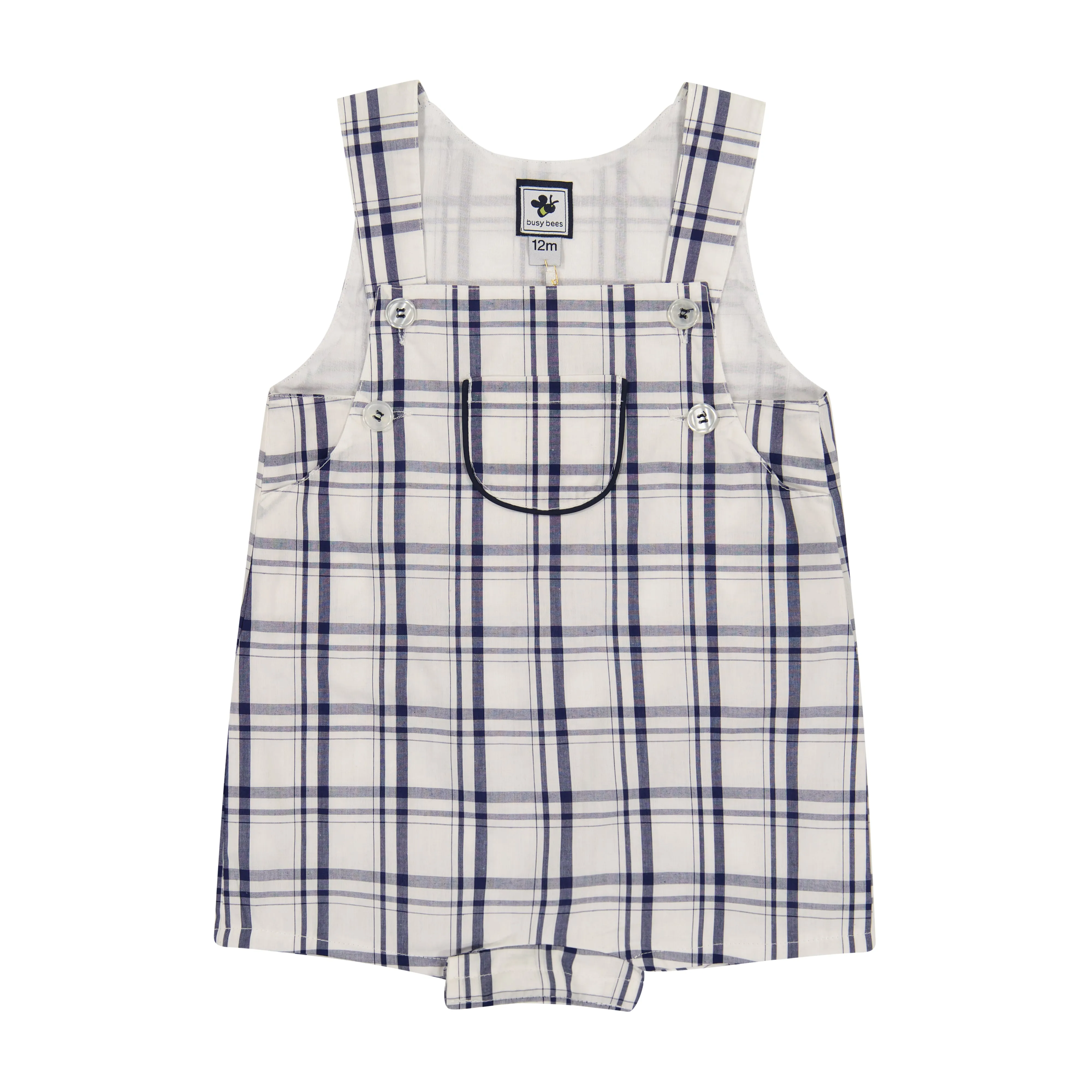 George Classic Romper Navy Plaid