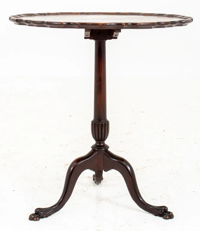 George III Style Mahogany Piecrust Tripod Table