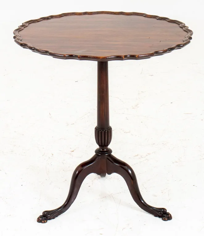 George III Style Mahogany Piecrust Tripod Table