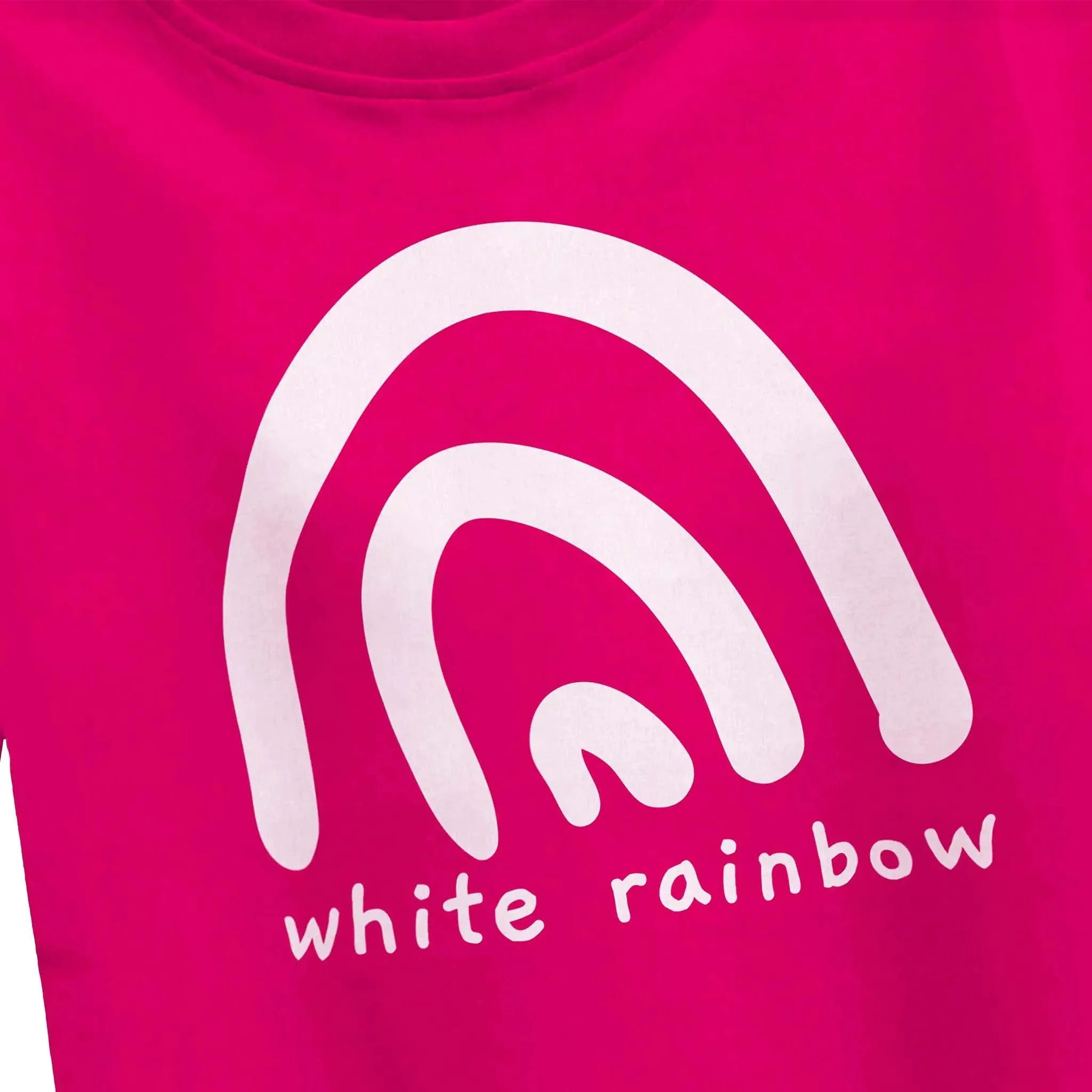 Girls White Rainbow T-shirt