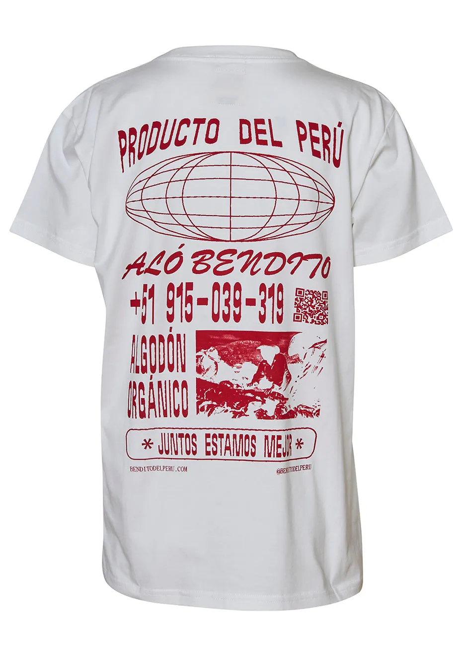 Graphic 1 Ecowhite Red T-shirt