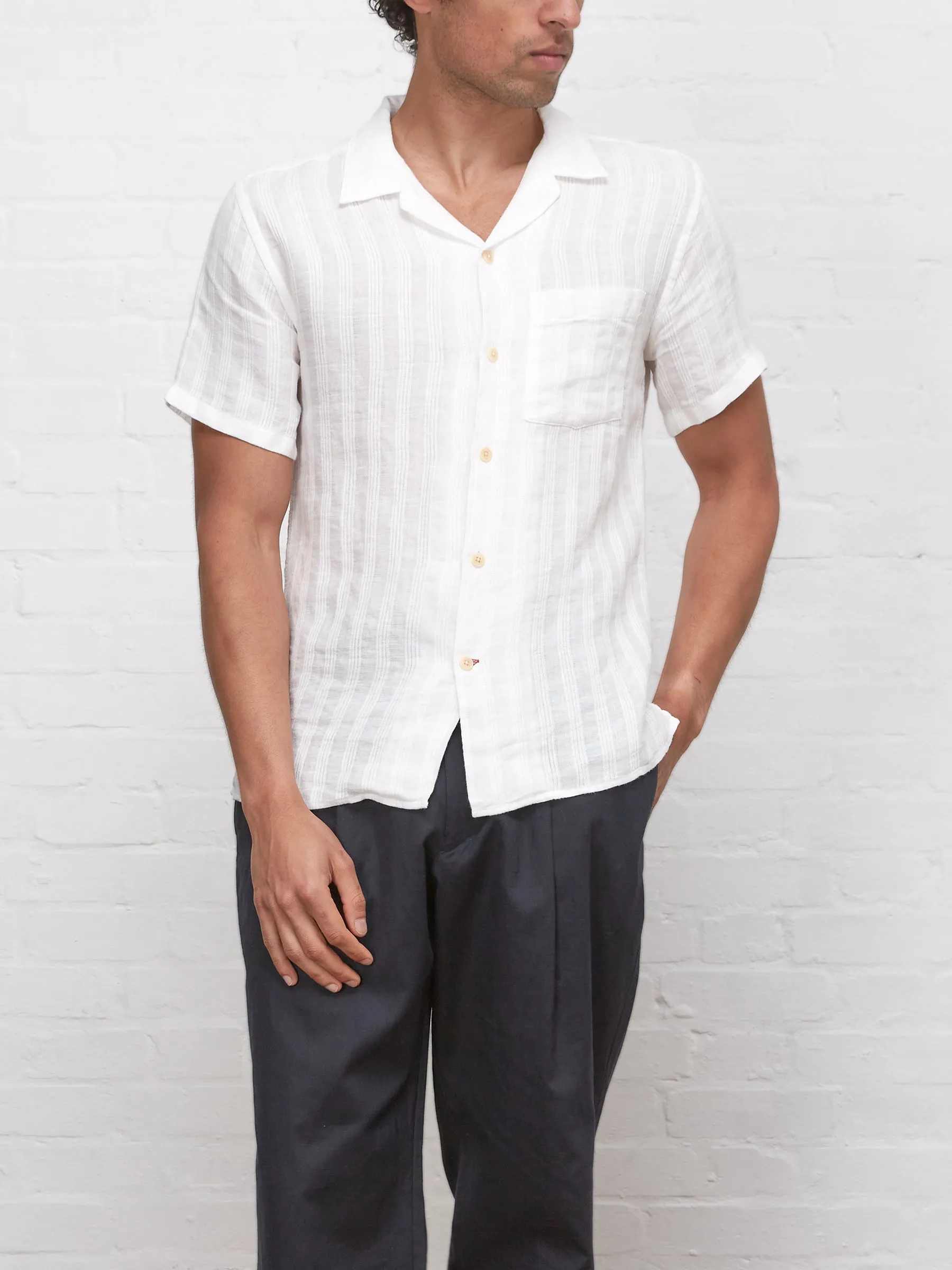 Havana Short Sleeve Shirt Arnold White