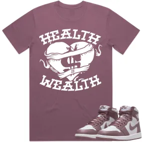 HEALTH : Mauve Sneaker Tees Shirt (white ink)