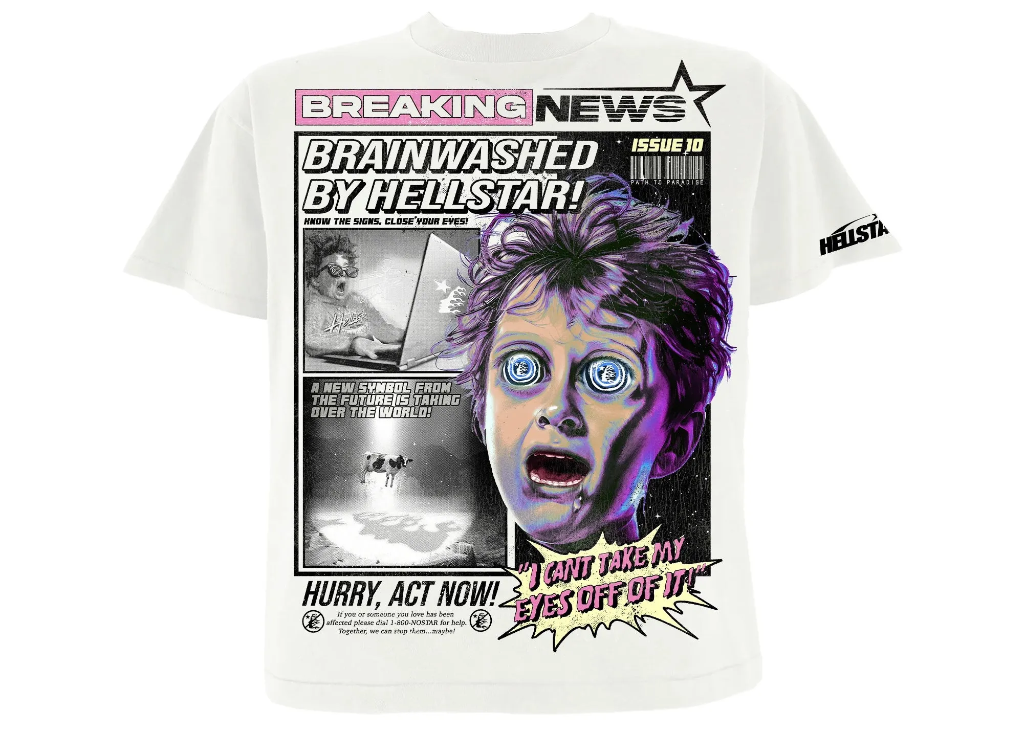 Hellstar Breaking News T-Shirt White