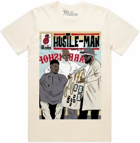 HUSTLE MAN : Cream Sneaker Tees Shirt