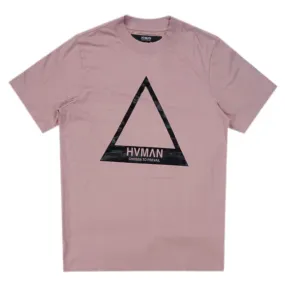 HVMAN Triangle Logo Tee (Dusty Pink) /D1