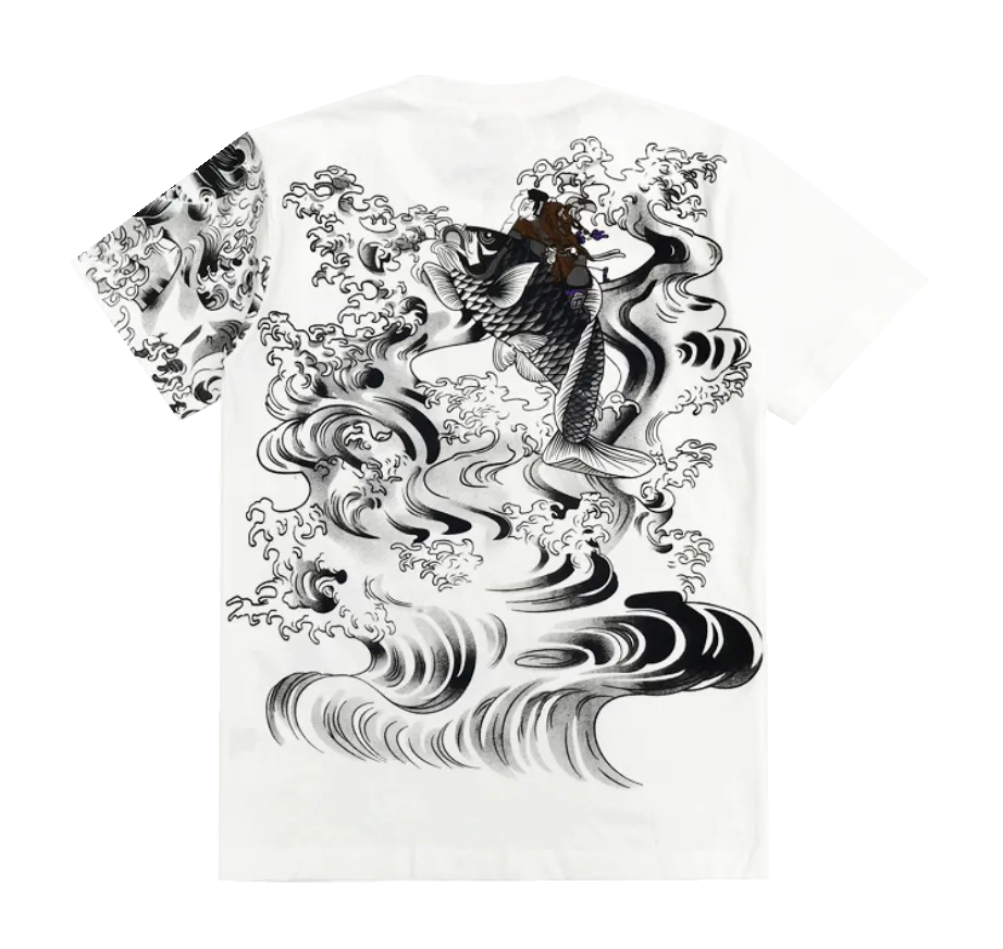 Koi Fish Printed T-Shirt (White)