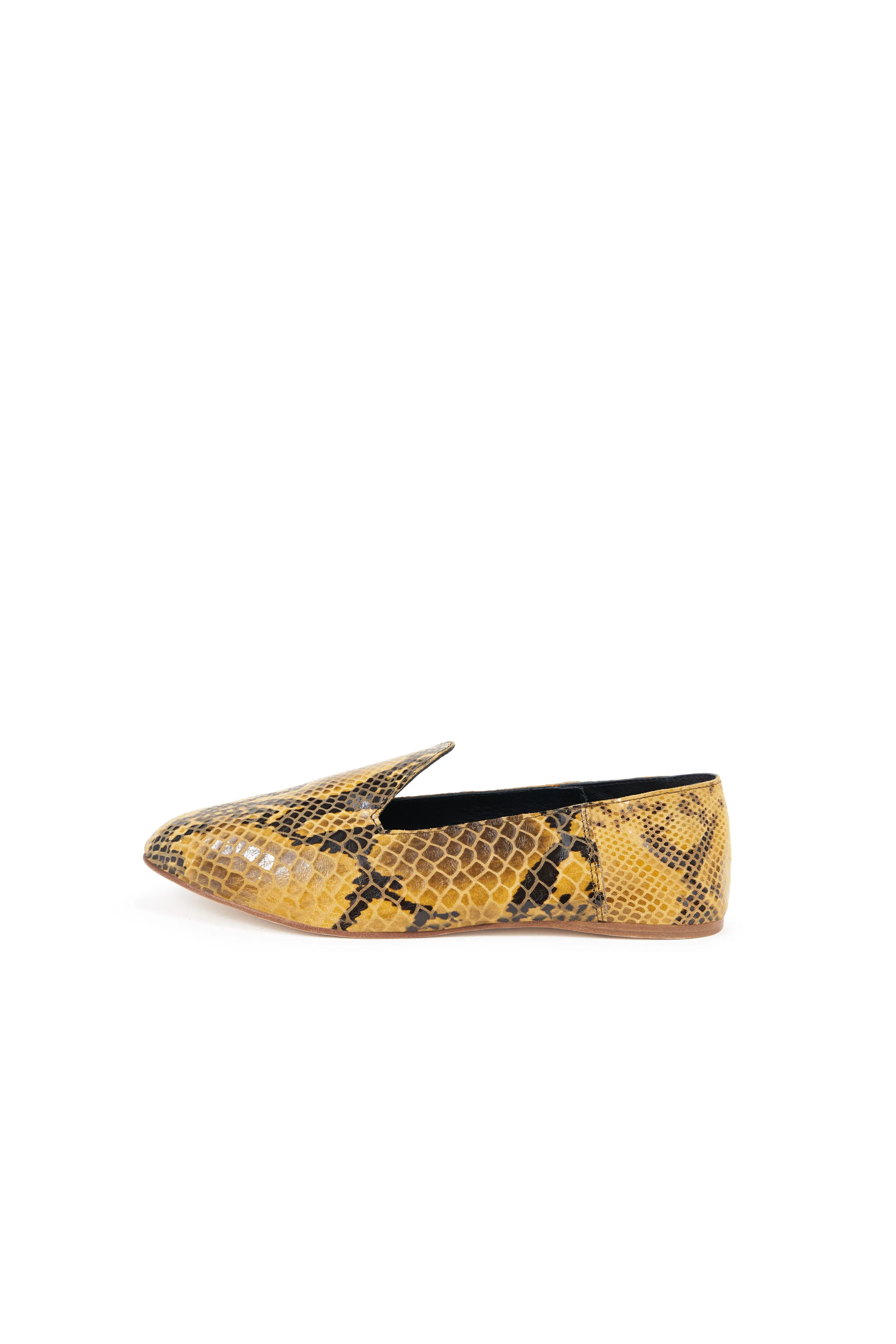 Leather Slide Loafer in Yellow